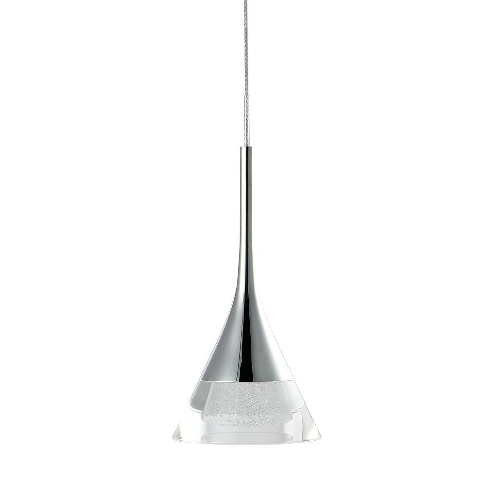 Amalfi Contemporary Chrome LED Jar Pendant Light, Energy Star Certified
