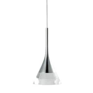 Amalfi 4.75 in. ETL Certified Integrated LED Pendant Lighting Fixture with Cone Shade, Black