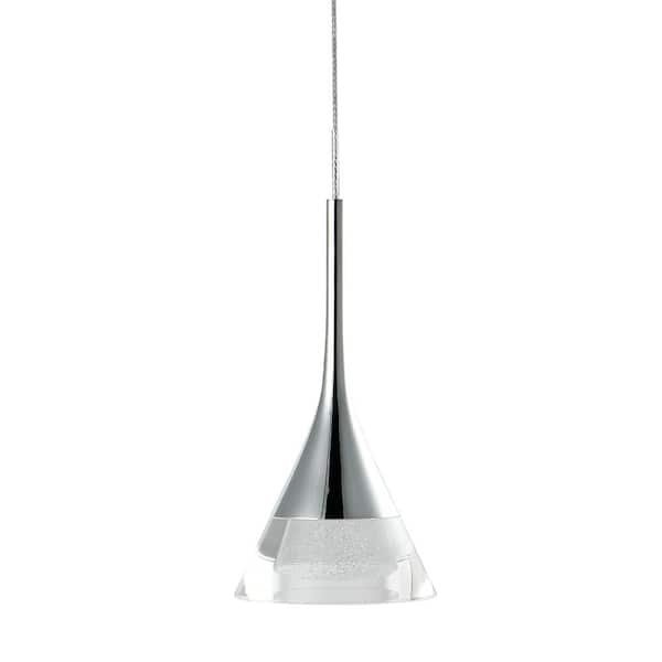 Amalfi 4.75 in. ETL Certified Integrated LED Pendant Lighting Fixture with Cone Shade, Black