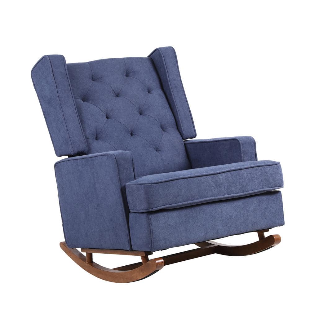 Navy blue glider rocker best sale with ottoman