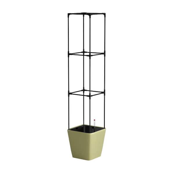 ABORON Tomato Planter with Trellis and Wheels 63 in. Raised Garden Bed Plastic 13 in. W Tomato Support Cage Decorative Pots