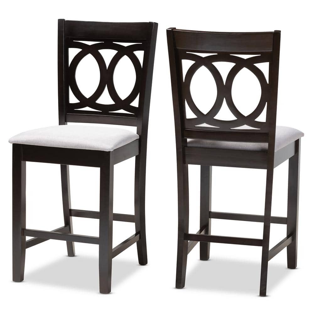 Gray Cane and Wood Low Back Dining Chair