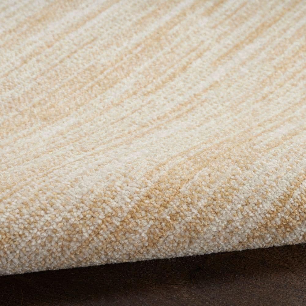 Ivory Gold 8' x 10' Synthetic Easy Care Rectangular Rug