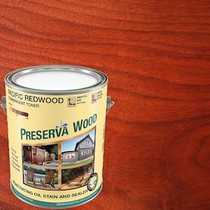 1 Gal. 100 VOC Oil-Based Pacific Redwood Penetrating Exterior Stain and Sealer