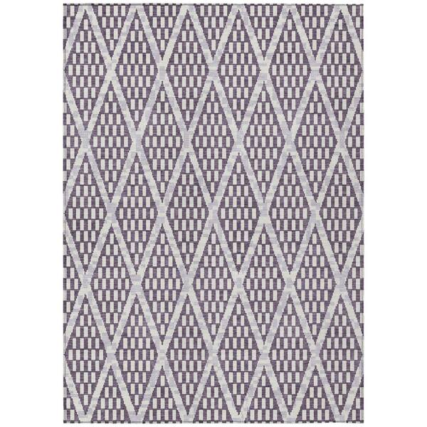 Chantille Machine Washable Indoor/Outdoor Abstract ACN3043 Plum 5 ft. x 7 ft. 6 in. Area Rug