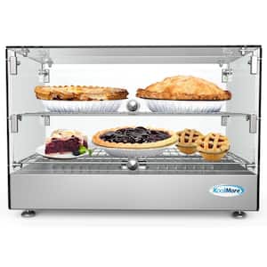 22 in 1.7 cu. Ft. 2 Shelf Countertop Self Service Commercial Food Warmer Display Case in Stainless Steel
