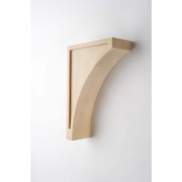 Waddell 8 in. x 12 in. x 3 in. Solid Basswood Artisan Corbel