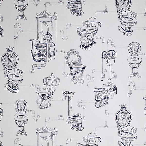 Graham & Brown Blue Loo Loo Removable Wallpaper