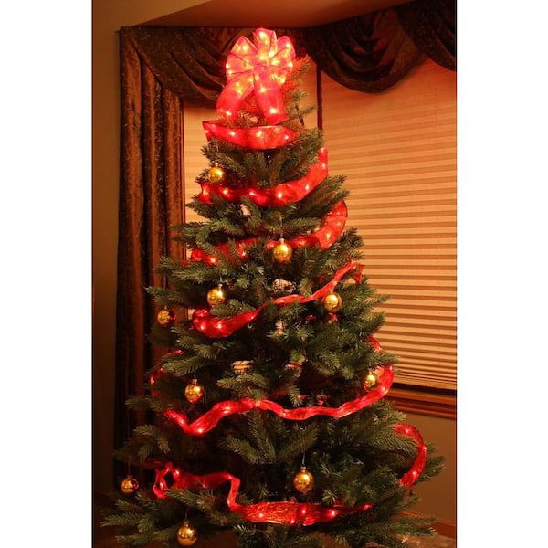 Red Ribbon tree  Ribbon tree, Holiday decor, Red ribbon