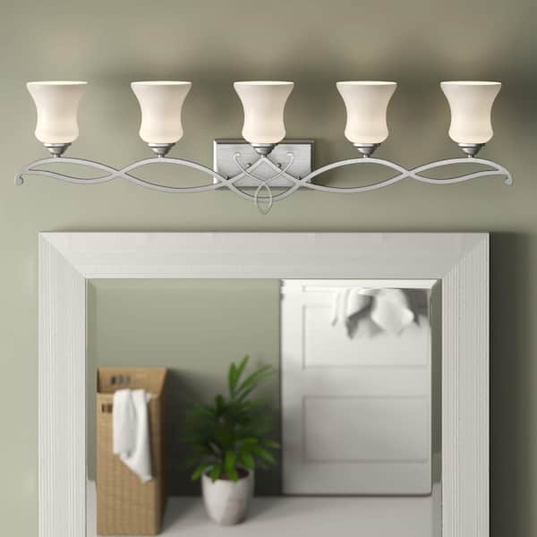 Brooke 41.5 in. 5 Light Antique Nickel Vanity Light