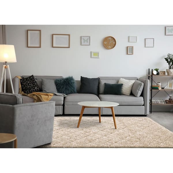 Noctis Collections 8 ft. x 11 ft. Beige Geometric, Tonal/Solid Indoor Area Rug