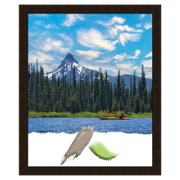Amanti Art Espresso Brown Wood Picture Frame Opening Size 18 x 22 in.