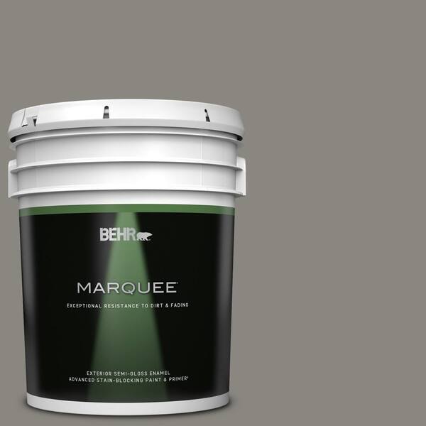 BEHR MARQUEE 5 gal. Home Decorators Collection #HDC-NT-23 Wet Cement Semi-Gloss Enamel Exterior Paint & Primer