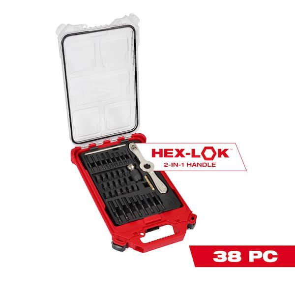 Milwaukee Metric Tap and Die PACKOUT Set w/Hex-LOK 2-in-1 Handle (38-Piece)