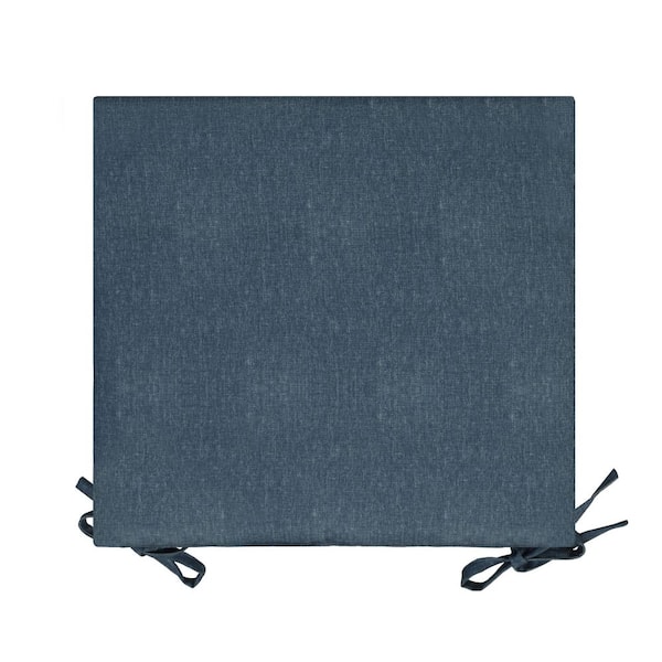 OUTDOOR DECOR BY COMMONWEALTH Outdoor Rectangular Solid Blue Olefin Textured Arm Chair Cushion 18 x 19-Includes 1-Arm Chair Cushion