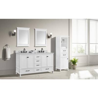 Merryfield 60 in. W x 21-1/2 in. D Bathroom Vanity Cabinet Only in White