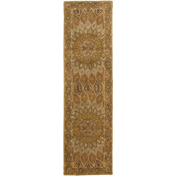 SAFAVIEH Heritage Light Brown/Grey 2 ft. x 14 ft. Border Runner Rug