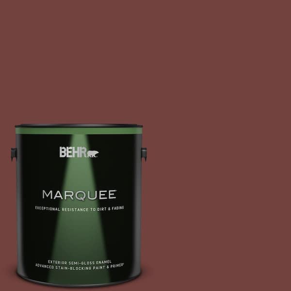 BEHR MARQUEE 1 gal. #ECC-27-1 Red Pines Semi-Gloss Enamel Exterior Paint & Primer
