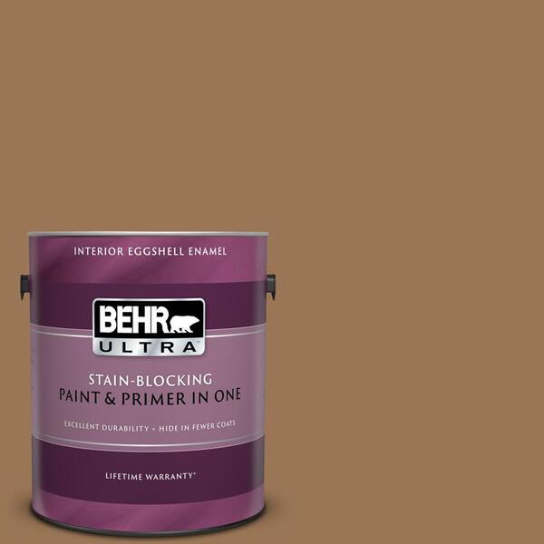 BEHR ULTRA 1 gal. #UL130-5 Coco Rum Eggshell Enamel Interior Paint and Primer in One