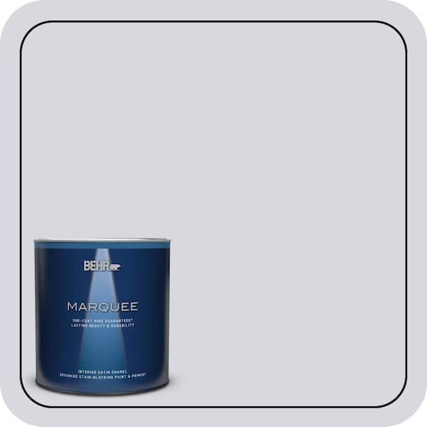 BEHR MARQUEE 1 qt. #MQ3-59 Will O The Wisp One-Coat Hide Satin Enamel Interior Paint & Primer