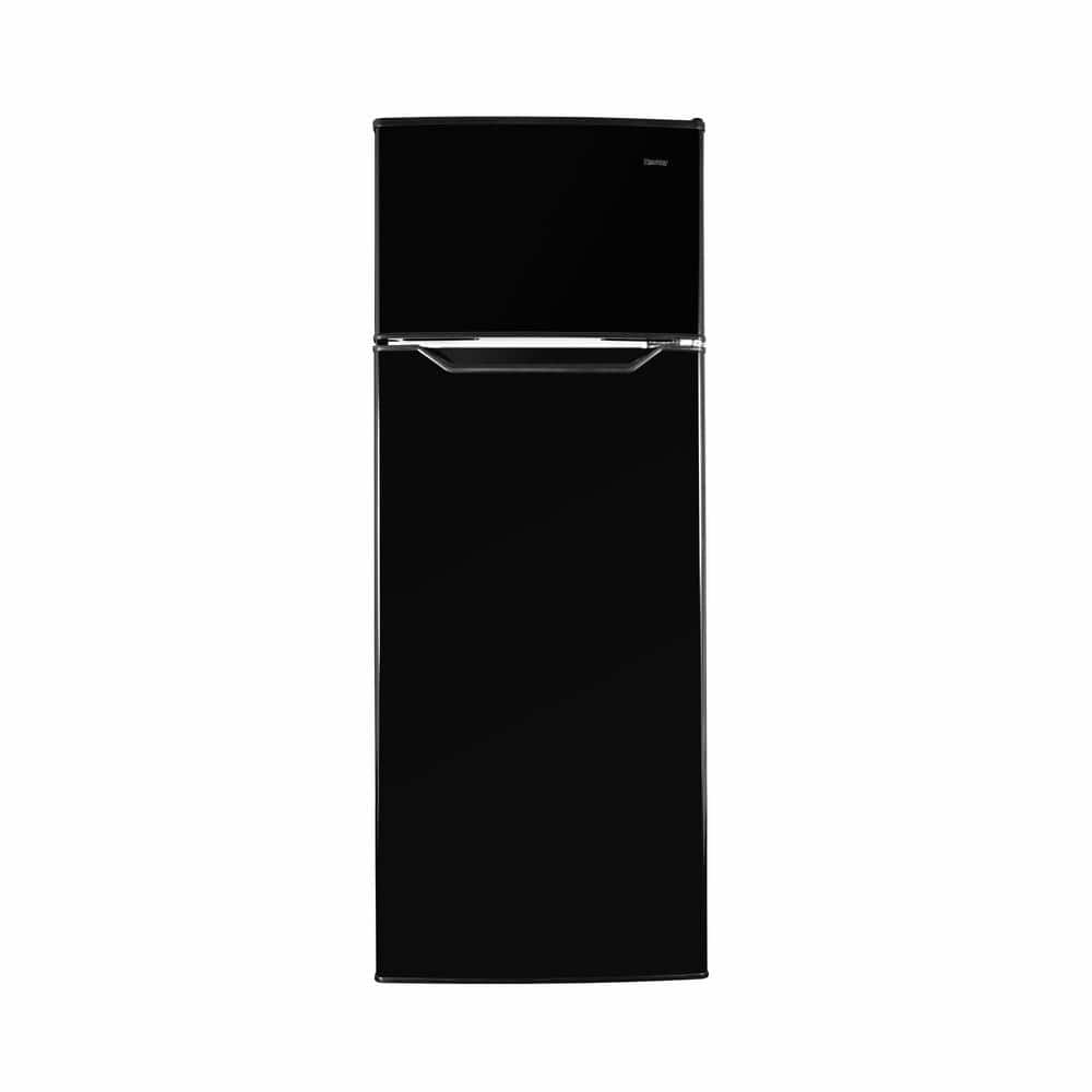 21.44 in. 7.4 cu. ft. Apartment Size Top Freezer Refrigerator in Black