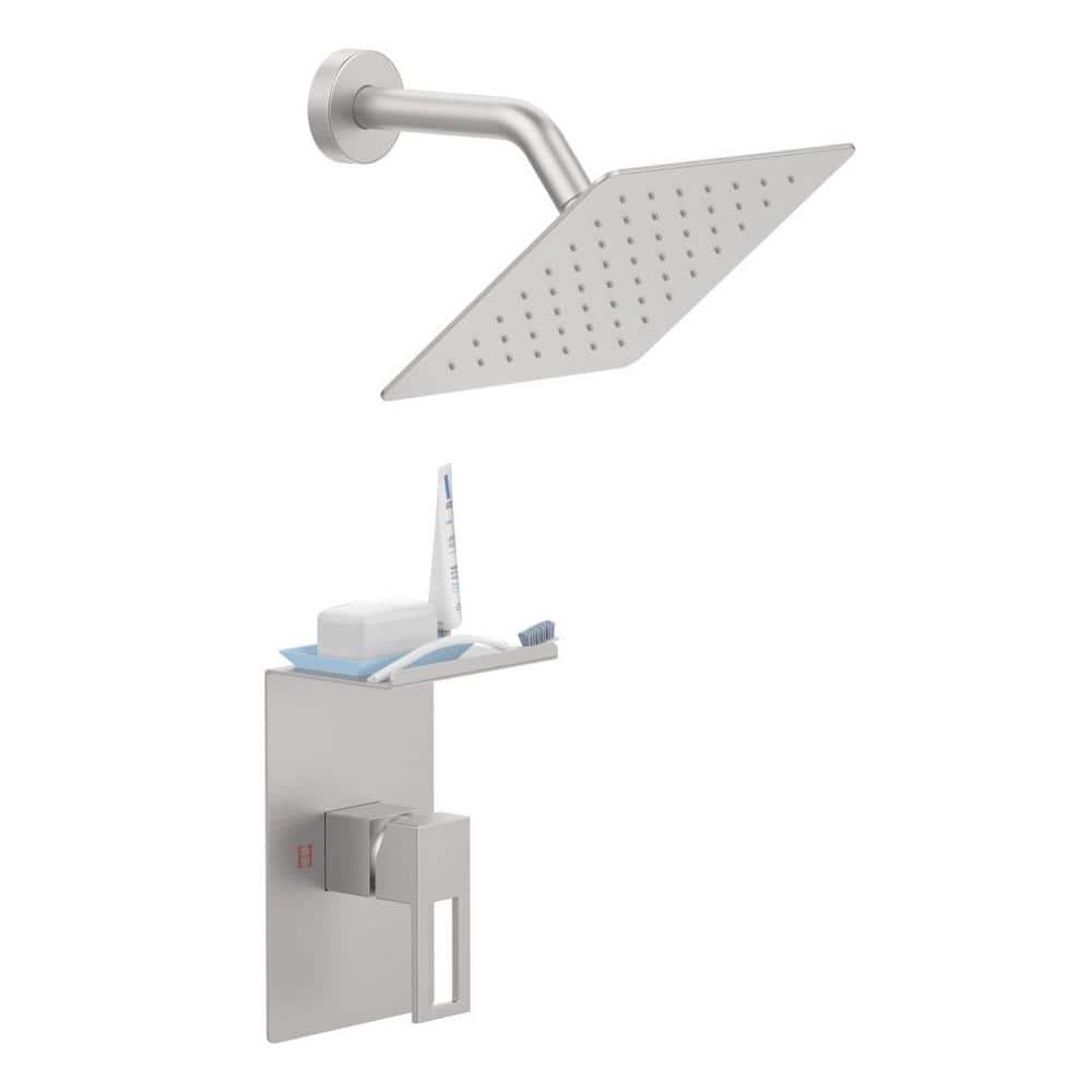 Single Handle 1-Spray 8 in. Shower Faucet 2.2 GPM with Pressure Balance in Brushed Nickel price history on PriceWatchPro
