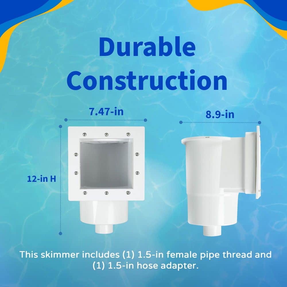 White Durable Standard Pool Skimmer and Return System