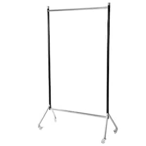 Black Metal Clothes Rack 37.8 in. W x 70.87 in. H