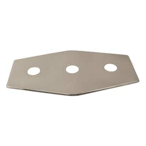 Three-Hole Remodel Cover Plate for Bathtub and Shower Valves, Satin Nickel