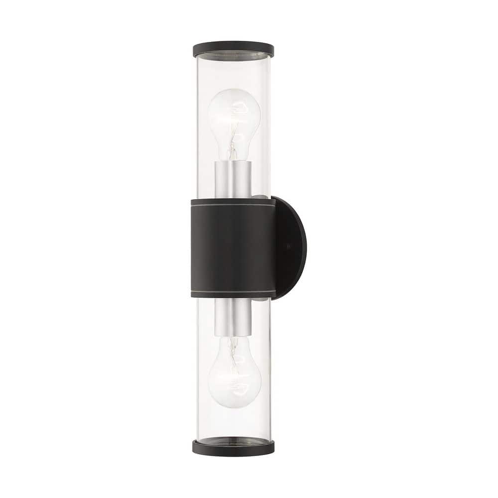 Barstow Textured Black Outdoor ADA Sconce-17 in. Hardwired, with No Bulbs Included price history on PriceWatchPro