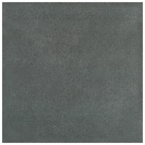 Twenties Black 7-3/4 in. x 7-3/4 in. Ceramic Floor and Wall Take Home Tile Sample