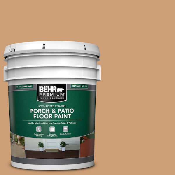 BEHR PREMIUM 5 gal. #S250-4 Fresh Croissant Low-Lustre Enamel Interior/Exterior Porch and Patio Floor Paint