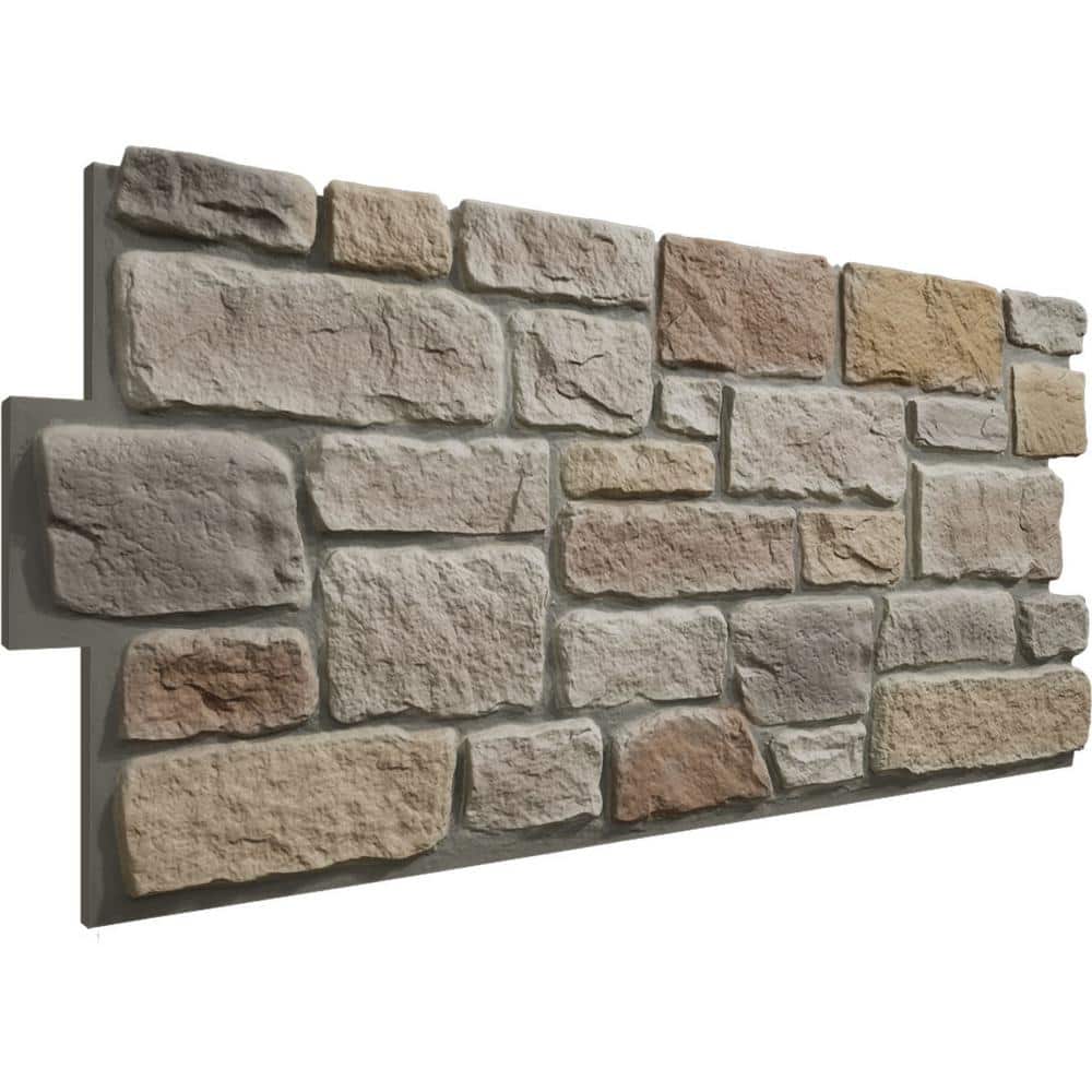 Charleston Faux Stone Panel in Multicolor Composite