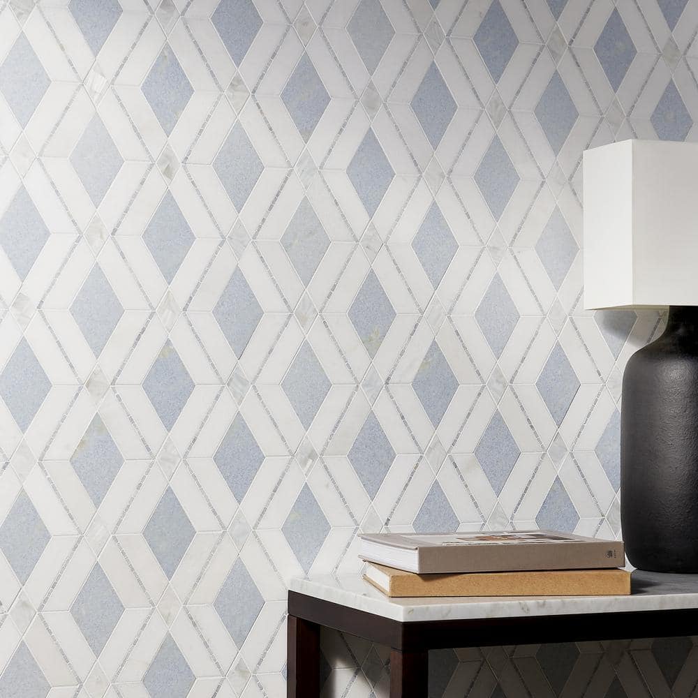Spencer Blue Celeste Marble Mosaic Tile