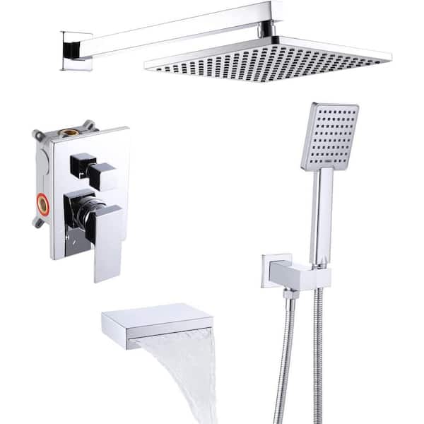 Unbranded Roxy 13.2 in. W 3 Jet Shower Tower in Chrome 16GS-36148