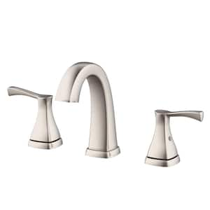 Calandine 8 in. Widespread 2-Handle Bathroom Faucet in Brushed Nickel