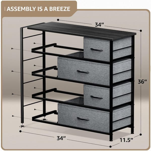 Drawer - Drawer フリルブラウス 38 Manhattan Comfort Granville 38