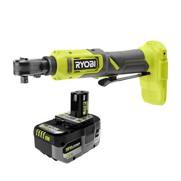 RYOBI ONE 18V Cordless Multi Size Ratchet with ONE 18V 4.0 Ah