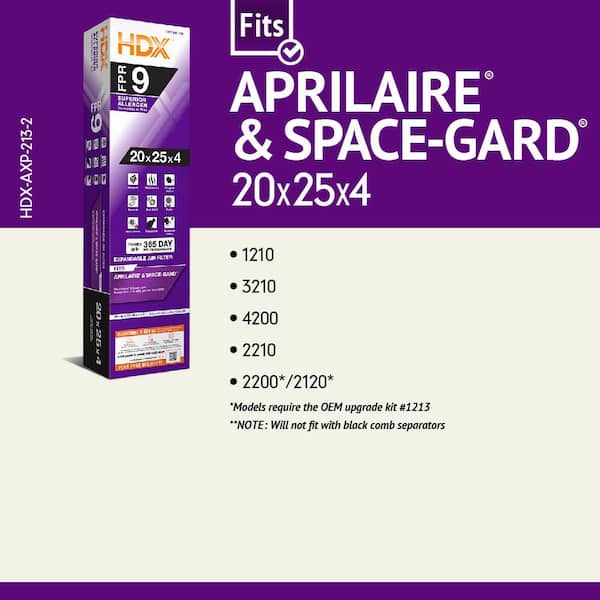 20 in. x 25 in. x 4 in. AprilAire and Space-Gard Replacement Pleated Air Filter FPR 9, MERV 11