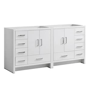 Imperia 72 in. Modern Double Bath Vanity Cabinet Only in Glossy White