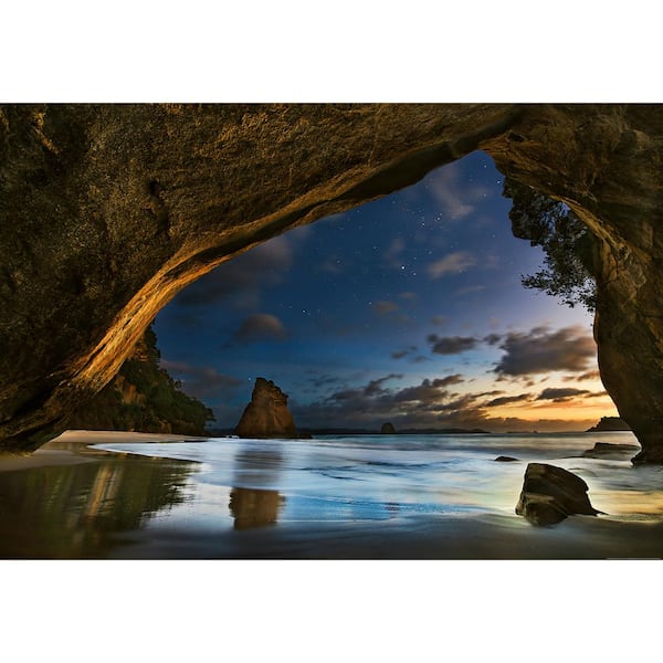 Ideal Decor Cathedral Cove In New Zealand Wall Mural