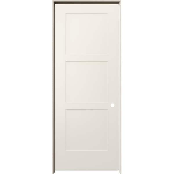 JELD-WEN 32 in. x 80 in. Birkdale Primed Left-Hand Smooth Hollow Core Molded Composite Single Prehung Interior Door