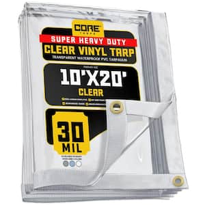 10ft. X ft. 20 Clear Extreme Heavy Duty 30 Mil Vinyl Tarp