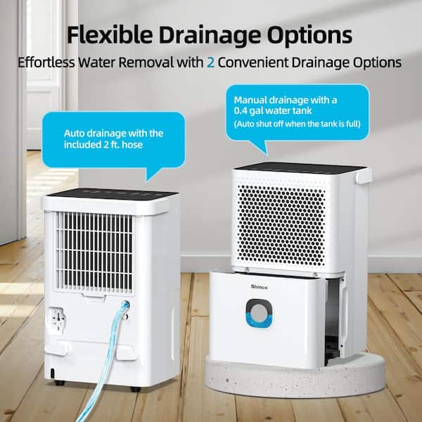 Inetra 30 Pint Dehumidifier For Spaces Up To 1500 Sq Ft - Smart App Control, 1.6L Tank, Drain Hose, 24H Timer, Quiet For Bedroom, Basement, Bathroom