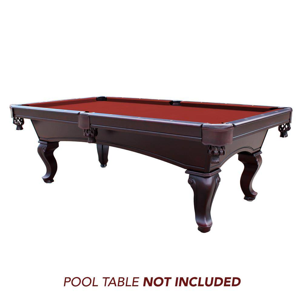 Championship Red Wool Nylon Pool Table Felt Cloth - 8-ft