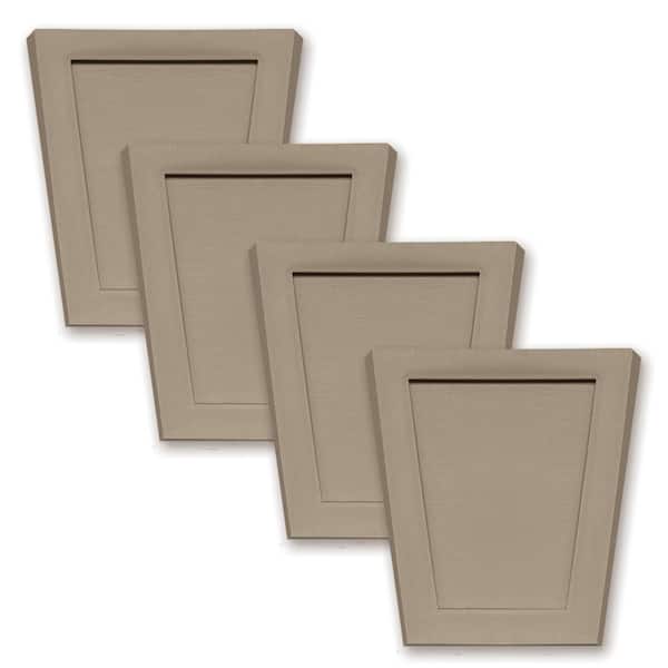 Builders Edge 4 in. x 4.5 in. Rectangular Beige/Bisque Plastic Built-in Screen Gable Louver Vent