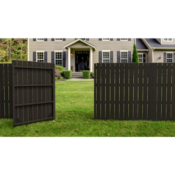 Natures Composites Composite Fence and Gate Picket - Square Top - Raven (Black) - 3/8in. x 3.5in. x 5 3/4ft. (10-Pack)