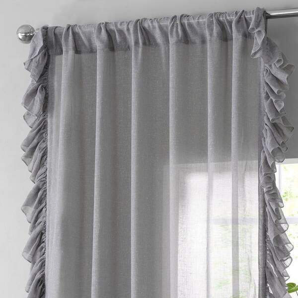 Make Ombre Ruffled Curtains Using Bed Sheets