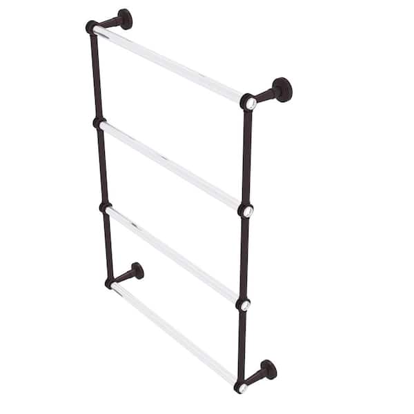 Allied Brass Pacific Beach 4 Tier 24 in. Ladder Towel Bar with Dotted Accents in Antique Bronze