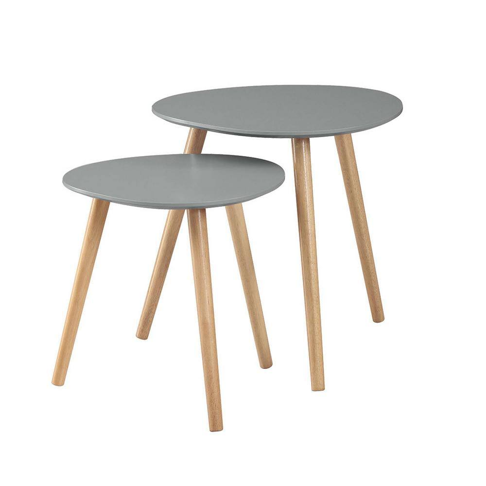 Oslo Gray and Light Oak Nesting End Tables